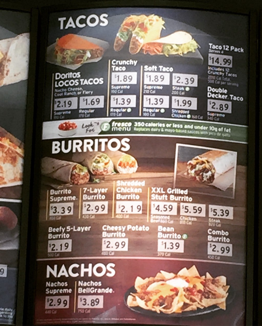 Taco Bell Menu Nutrition Facts Blog Dandk taco-bell-menu-nutrition-facts-blog-dandk