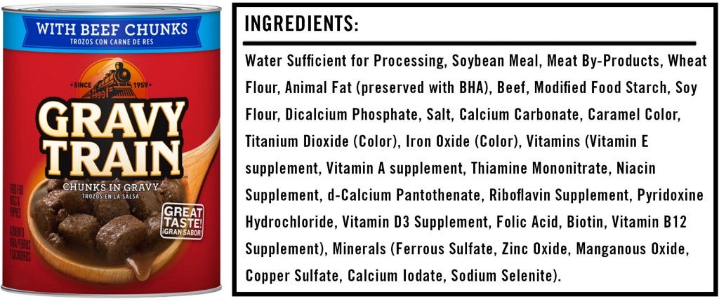 gravy train dog food nutrition facts