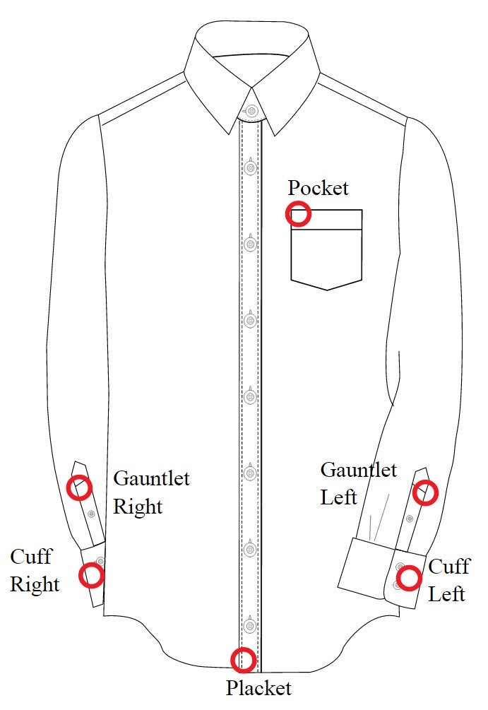 Dress shirts 2024 with initials