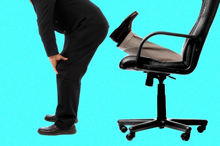 Office chair store buttock pain