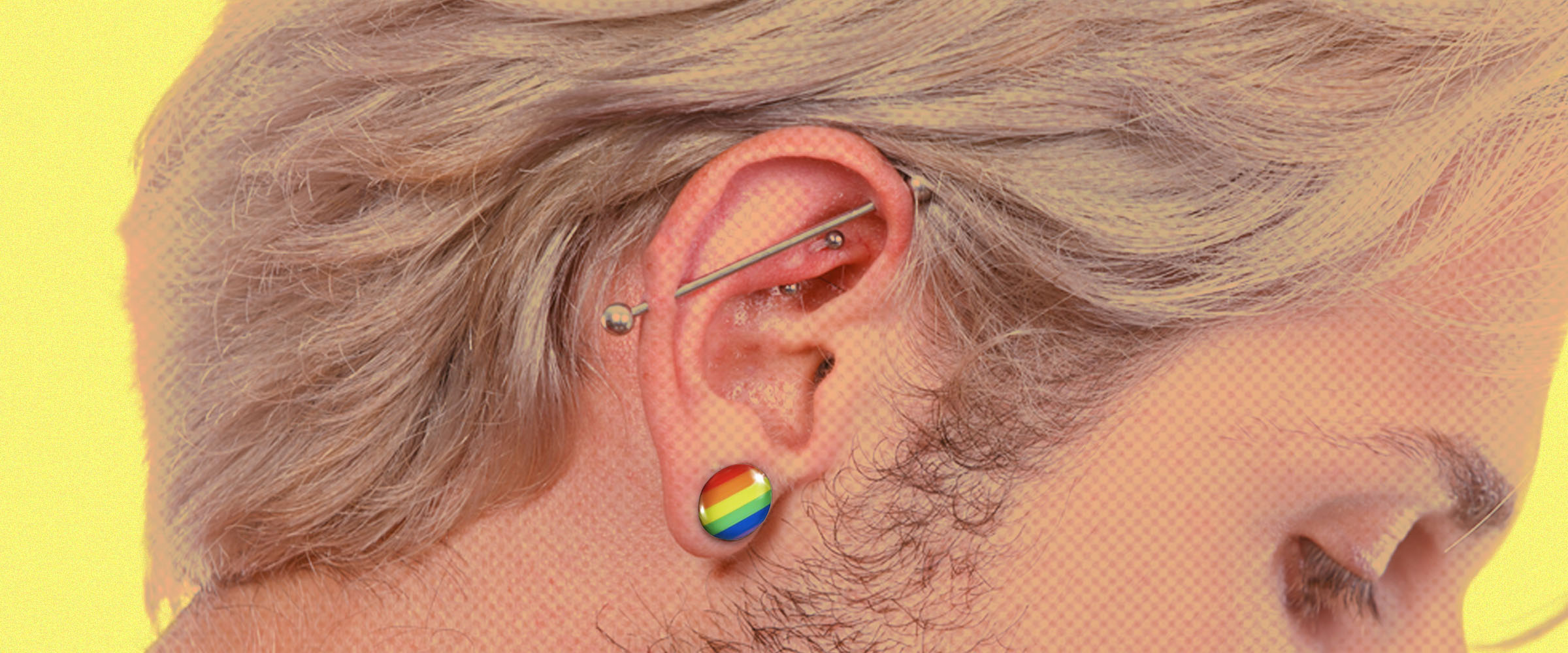 The for which gay earrings is side side The “Gay”