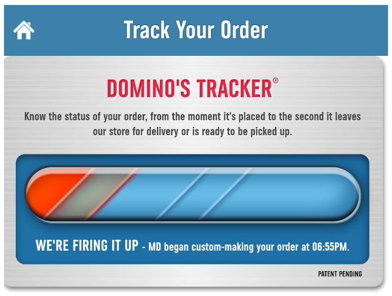 Dominos Pizza Tracker Screenshot