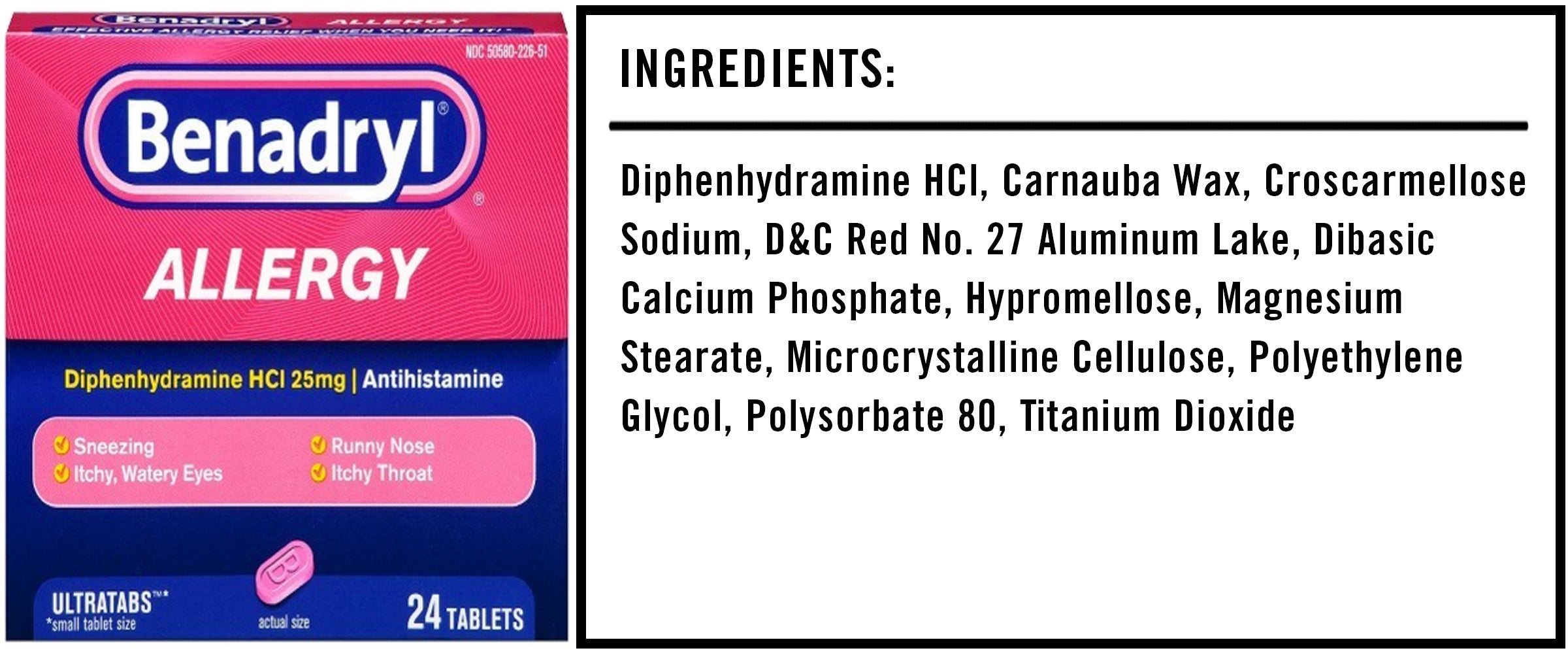 active ingredients in benadryl cream