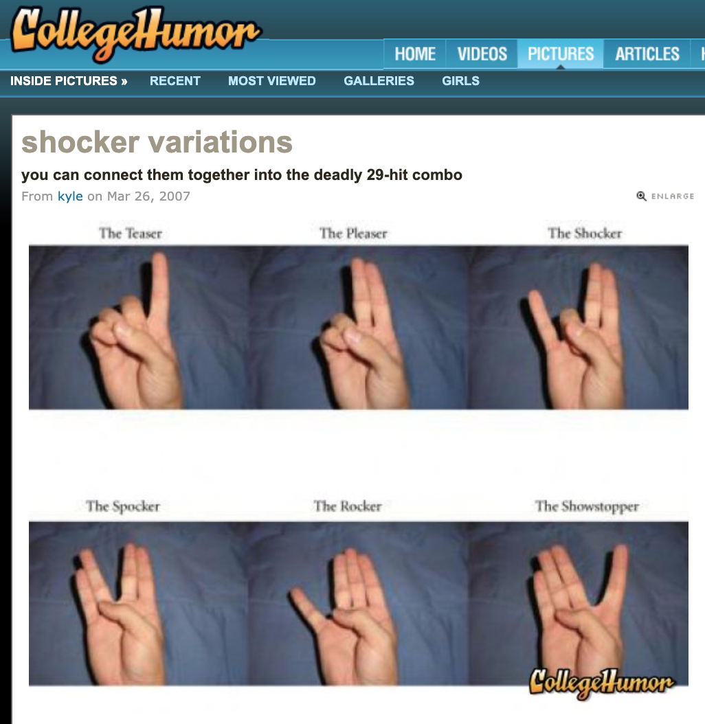 Shocker fingering