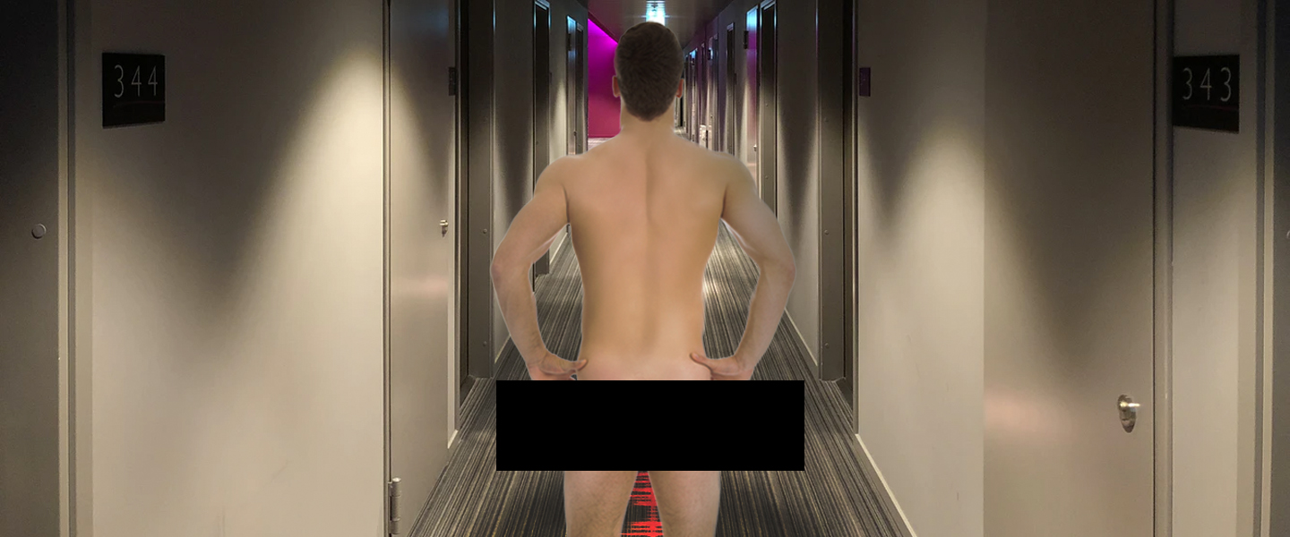 What to Do If You Get Locked Out of Your Hotel Room, Naked picture