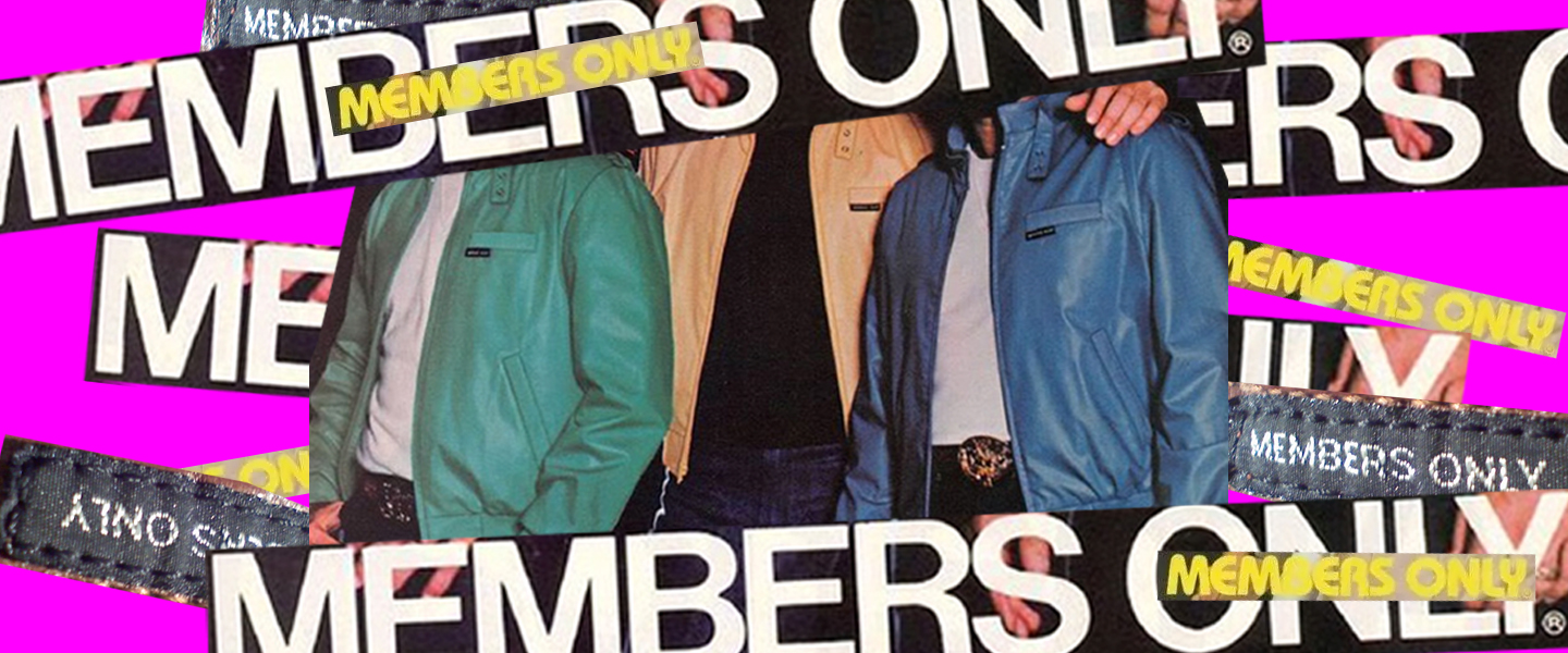 members only jacket 80s ad