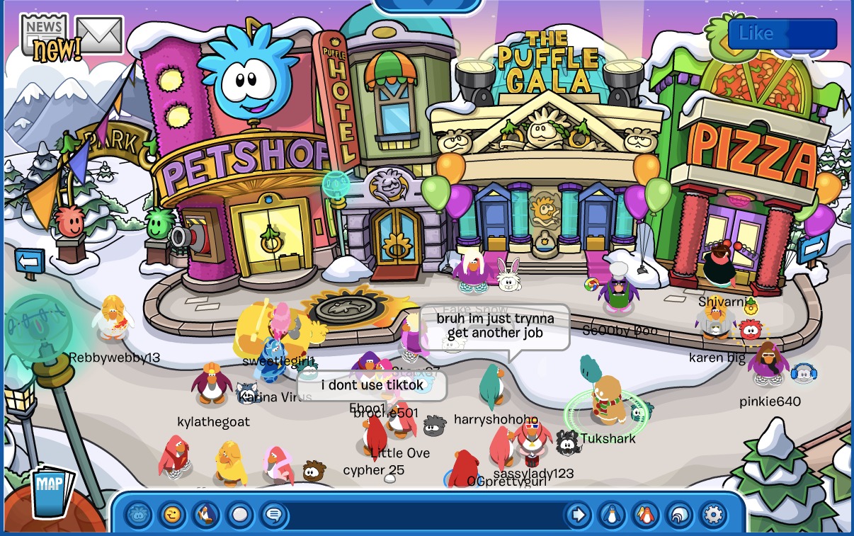 Club Penguin Rewritten Cheats™: Club Penguin Rooms #21: Night Club