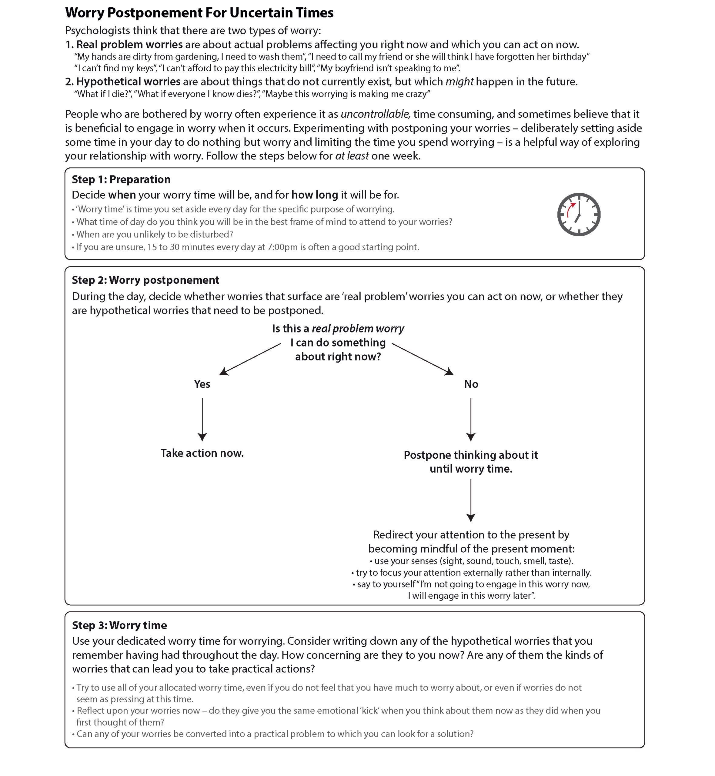 mental health therapy homework