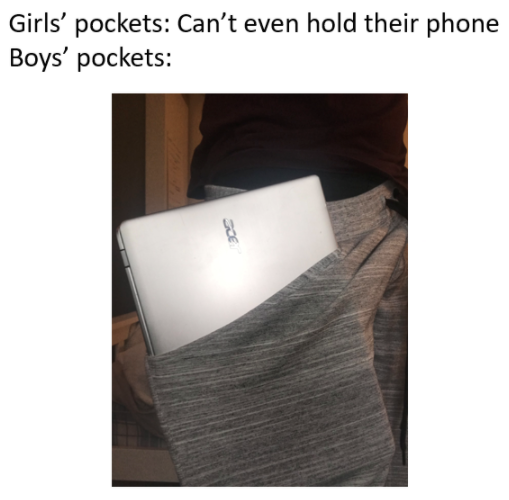 Girls Pockets vs. Boys Pockets