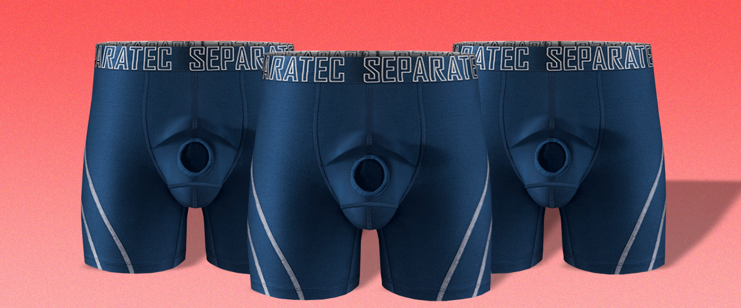  Separatec Men's Dual Pouch Underwear Single-sided
