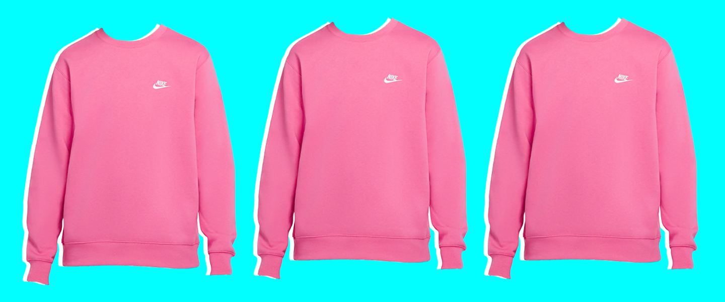 pink sweater nike