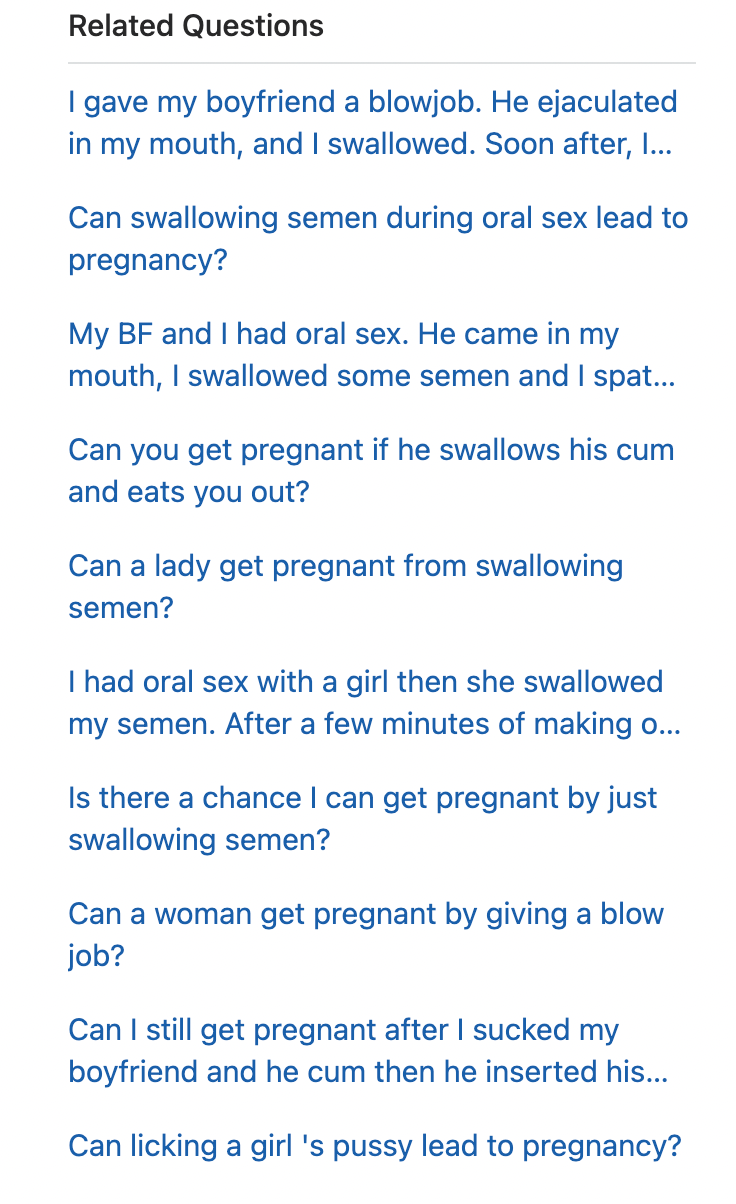 Can You Get Pregnant from Swallowing Cum? image image