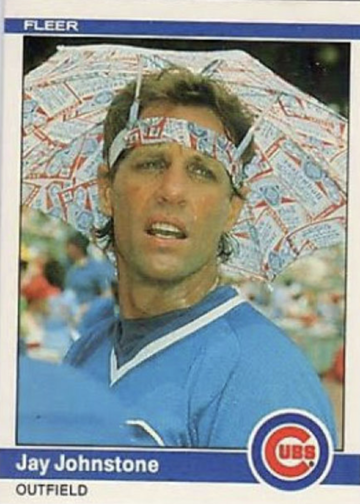 Umbrella hat marked 'Stolen from Lou Brock (World's Greatest Thief)