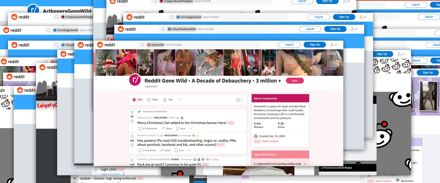 Gonewild subreddits