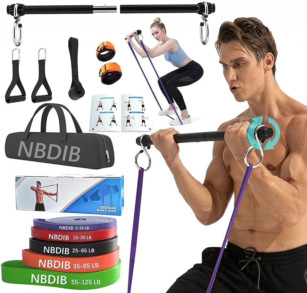 Desire Deluxe Resistance Band Exercise Workout Equipment Bands Set