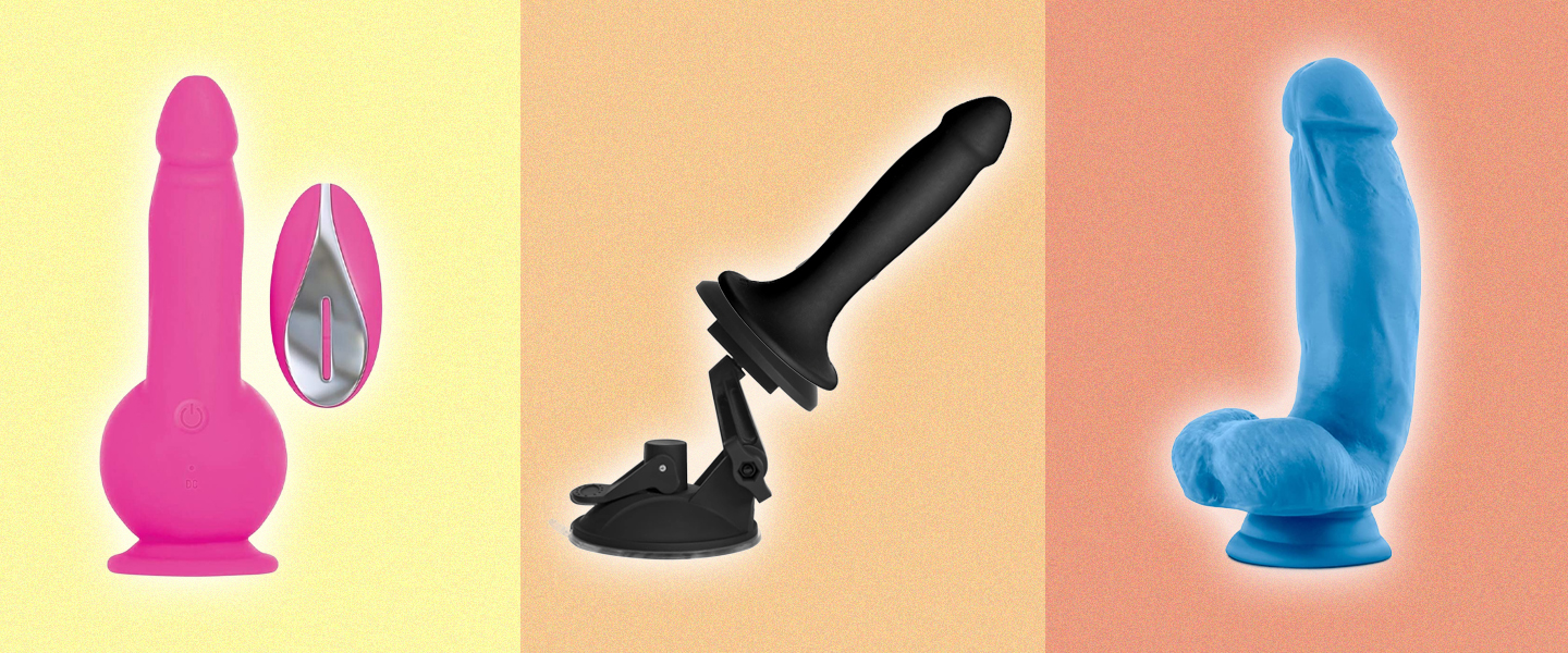 Suction cup dildos are great for the shower or to stick on a floor for hand...