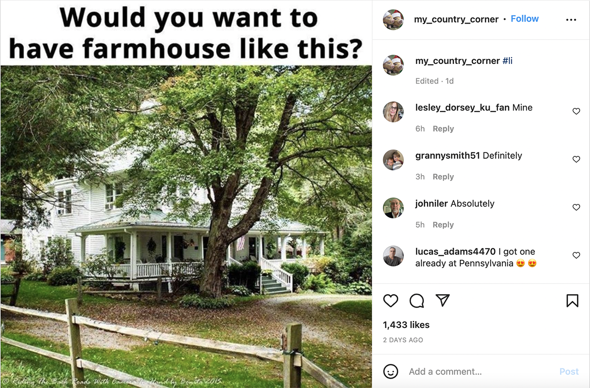 Instagram’s Country Living Meme Account Is a Vacation for Your Mind