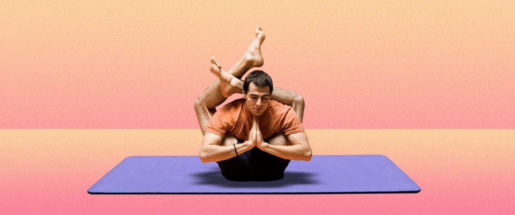 Man on the Mat - Flying Warrior Pose