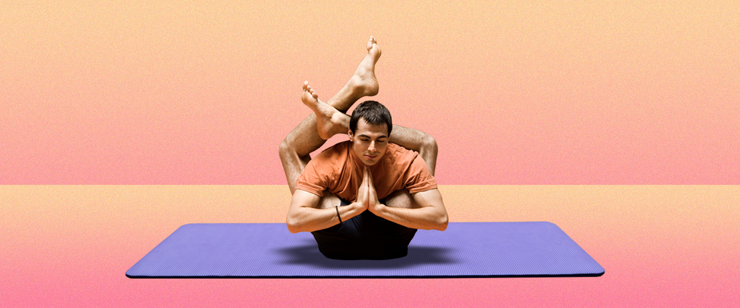 Premium Vector  Set of young man doing yoga poses illustration