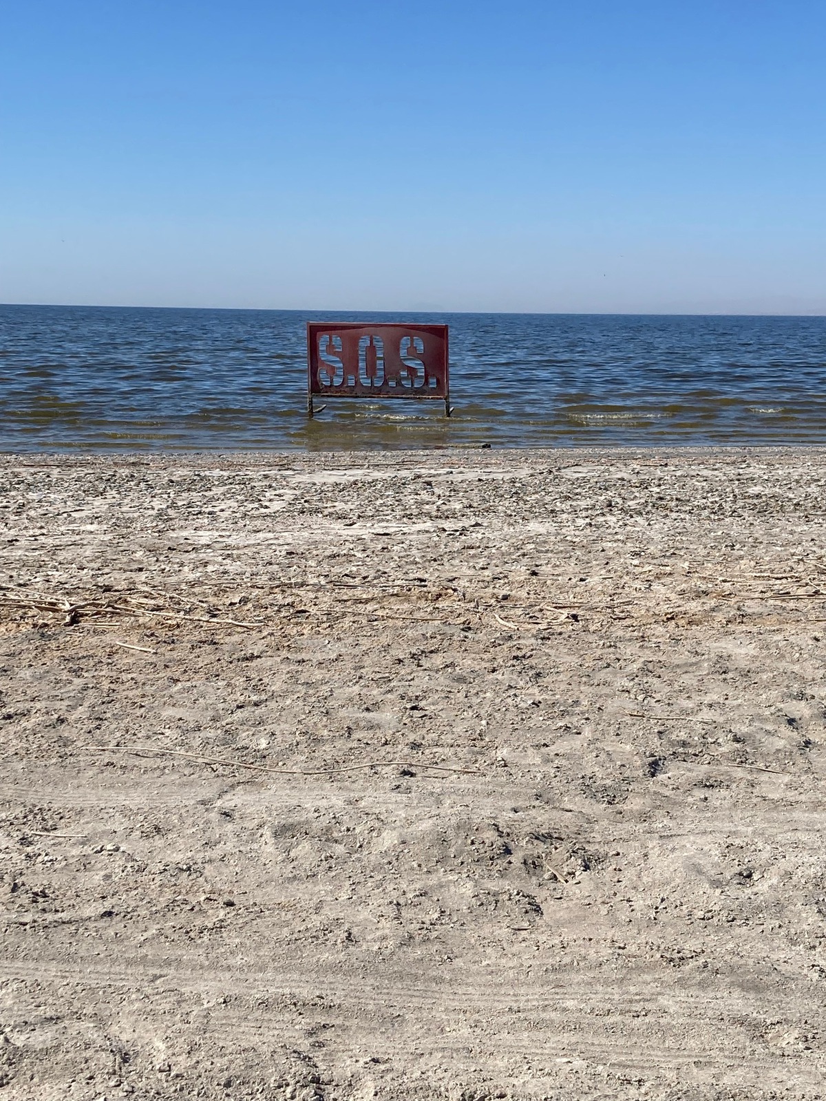 A Day at the Beach on a Disappearing Sea